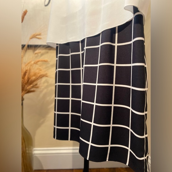Black and White Mng Collection Lined Checkered Dress - Picture 4 of 13